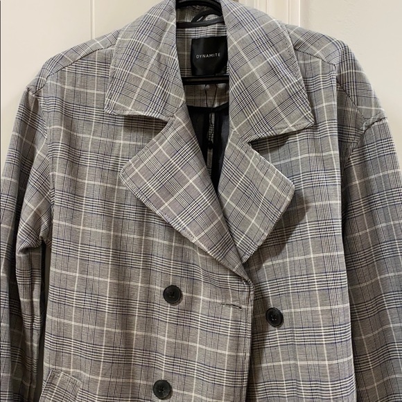 Plaid Trench - Picture 2 of 2